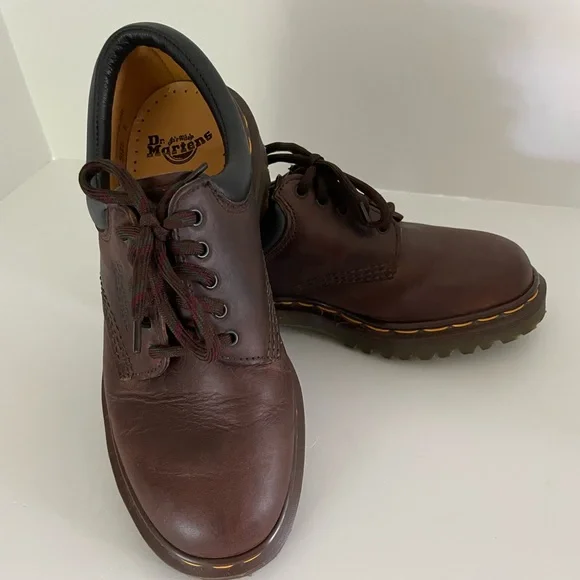 Dr. Martens 8053 Vintage Crazy Horse Brown Oxfords - Mens 11 8053 Crazy Horse Leather Casual Shoes in Dark Brown | Dr  main image 4